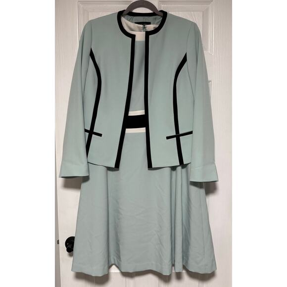 Black Label by Evan Picone  Women's 2 Pcs. Dress Size 8 Jacket Suit Size 12 - Picture 1 of 16